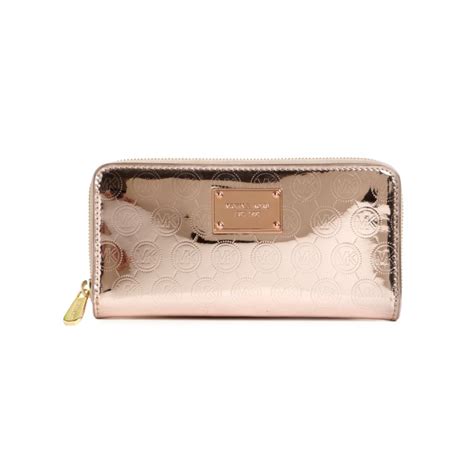 michael kors jet set wallet rose gold|bolso michael kors jet set.